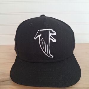 Men's Atlanta Falcons New Era Black Throwback Main 59FIFTY Fitted Hat | Size 8
